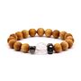 Cedarwood Crown Chakra Bangle With Clear Quartz