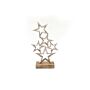 Silver Metal Stars On A Wood Plinth