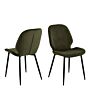 Femke Dining Chair In Olive Green Set Of 4