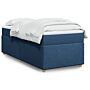 Vidaxl Box Spring Bed With Mattress Blue 90x200 Cm Fabric