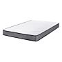 Pocket Spring Mattress White With Black Fabric Eu Double Size 4ft6 Medium Firm