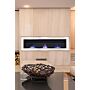 47 Inch Wall Mounted Stainless Steel Recessed Ethanol Fireplace With Adjustable Flames