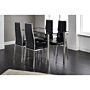 Andora Dining Table Only Chrome & Black