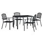 Vidaxl 5 Piece Garden Dining Set Anthracite Steel