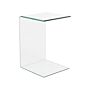 Side End Table Transparent Glass 40 X 40 Cm Cantilever