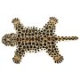 Kids Rug Beige Wool Cotton Backing 100 X 160 Cm Playroom Mat Animal Leopard Print Kids Room