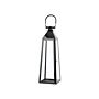 Metal Lantern Black Stainless Steel H 42 Cm Tapered Pillar Candle Holder