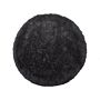 Shaggy Area Rug High-pile Carpet Solid Black Polyester Rectangular 140 Cm