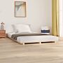 Vidaxl Bed Frame Without Mattress 135x190 Cm Double Solid Wood Pine