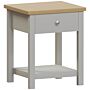 Arlington 1 Drawer Side Table, Grey