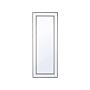 Wall Hanging Mirror Silver With Gold 50 X 130 Cm Vertical Minimalistic Art Deco Dresser