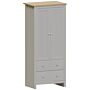 Arlington 2 Door 2 Drawer Wardrobe, Grey