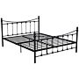 Paris King Size Metal Bed, Black