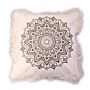 Lotus Mandala Cushion Cover - 60 X 60cm - Bronze