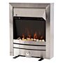 Homcom 2kw Electric Fireplace Pebble Burning Effect Heater Fire Flame Indoor Stove Led Lighting - Stainless Steel