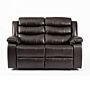 Turin Recliner Leather Aire 2 Seater Brown