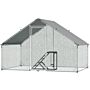 Pawhut Walk In Chicken Run With Chicken Activity Shelf And Cover, 3 X 2 X 2m