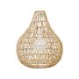 Pendant Ceiling Lamp Beige Paper Rope Plaited Shade Round