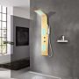 Vidaxl Shower Panel System Stainless Steel 201 Gold Curved