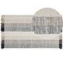 Area Rug Off-white Wool 80 X 150 Cm Rectangular Hand Woven With Tassels