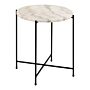 Avila Side Table With White Marble Top 42x45cm