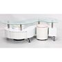 Krista White High Gloss Coffee Table With White Border