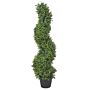 Artificial Potted Spiral Tree Green Plastic Leaves Material Metal Construction 98 Cm