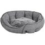 Pet Bed Grey Linen Round Dog Bed Or Cat Bed