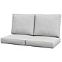 Outsunny 3-piece Back And Seat Cushion Pillows Replacement, Patio Chair Cushions Set For, Light Grey