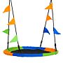 Outsunny Saucer Tree Kids Swing Set With Adjustable Rope Waterproof Seat Steel Frame Backyard