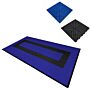 Vented Garage Floor Tiles With Edges – 90 Blue & 30 Black