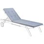 Garden Sun Lounger Cushion Blue 192 X 56 Cm With Straps