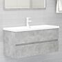 Vidaxl Sink Cabinet With Built-in Basin Concrete Grey Engineered Wood