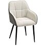 Homcom Accent Chair With Foot Pads, Upholstered Armchair With Chenille Fabric Front And Pu Back, Occasional Chair For Living Room Bedroom, Cream White