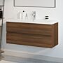 Vidaxl Sink Cabinet With Built-in Basin Brown Oak Engineered Wood