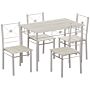 Vida Designs Roslyn 4 Seater Dining Set, Oak