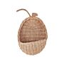 Wall Basket Apple Decor Natural Rattan Handmade Kid's Room Decoration Accessory