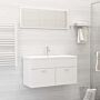 Vidaxl Bathroom Furniture Set White Engineered Wood