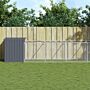 Vidaxl Dog House With Run Anthracite 110x813x110 Cm Galvanised Steel