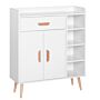 Homcom Sideboard Side Cabinet Floor Cupboard With Storage Drawer, White