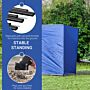 Outsunny Camping Windbreak, Foldable Portable Wind Blocker W/ Carry Bag And Steel Poles, Beach Sun Screen Shelter Privacy Wall, 450cm X 150cm