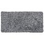 Shaggy Area Rug High-pile Carpet Solid Black And White Polyester Rectangular 80 X 150 Cm