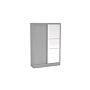 Lynx 2 Door Sliding Wardrobe With Mirror Grey