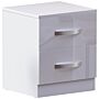 Hulio 2 Drawer Bedside Cabinet, White