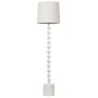 Floor Lamp White Linen Metal 160 Cm Decorative Base Shade