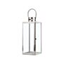 Lantern Silver Stainless Steel H 50 Cm Decorative Metal Candle Holder Beliani