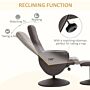 Homcom Executive Recliner Chair High Back And Footstool Armchair Lounge Seat Brown