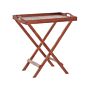 Garden Tray Table Dark Acacia Wood Removable Top Outdoor Foldable