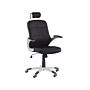 Office Executive Chair Black Mesh Swivel Gas Lift Adjustable Height With Castors Ergonomic