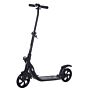 Homcom Folding Kick Scooter Hight-adjustable Urban Scooter W/ Rear Brake, Double Shock Absorption System & 2 Big Wheels, For 14+ Teens Adult, Black